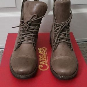 Carlos Santana Womens Boots Taupe Size 8